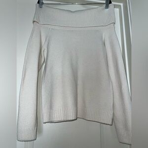 PINQUE Off-Shoulder Cream Women's Sweater
